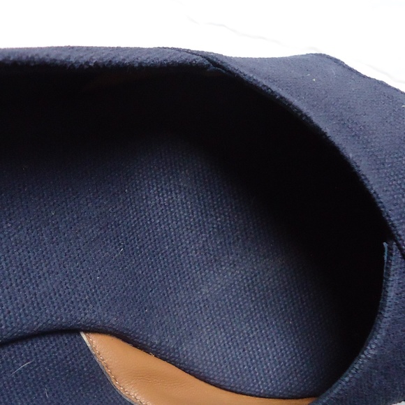 NIB Tory Burch Sonoma Embroidered Gillie Tie Up Navy Blue  Tory Burch Navy and Red Espadrilles